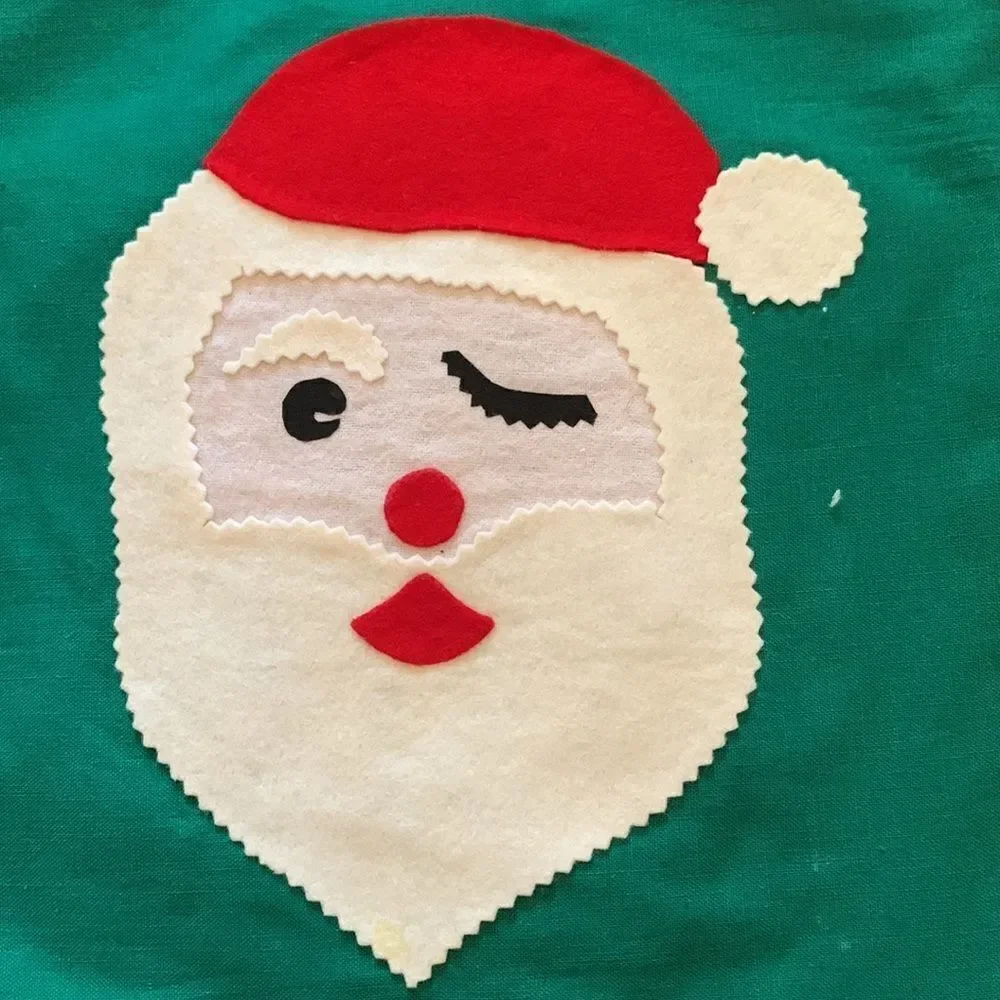 Vtg‎ 60s double sided Santa face toilet seat cover